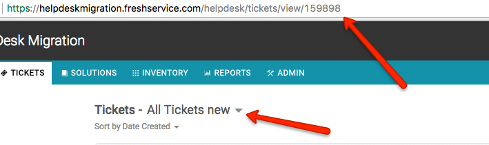 Ticket View ID in Freshservice
