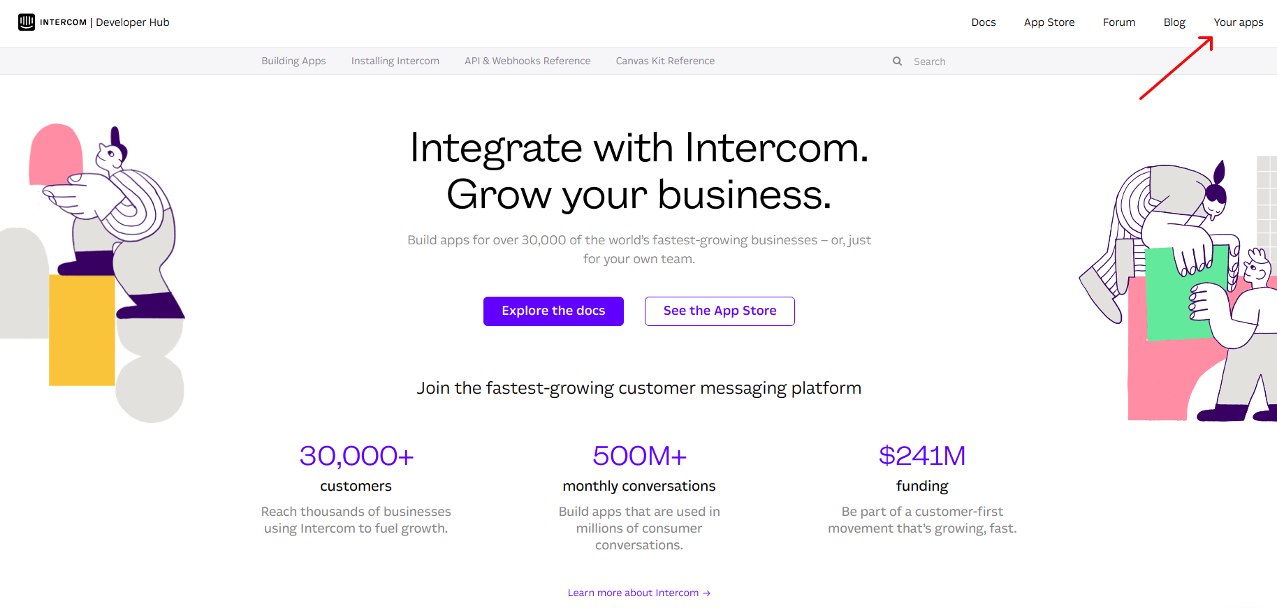 Developer Hub do Intercom