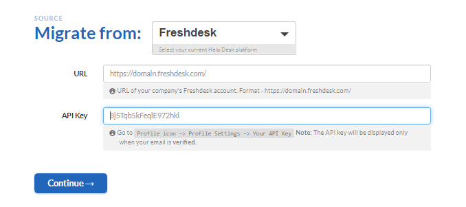 freshdesk credentials
