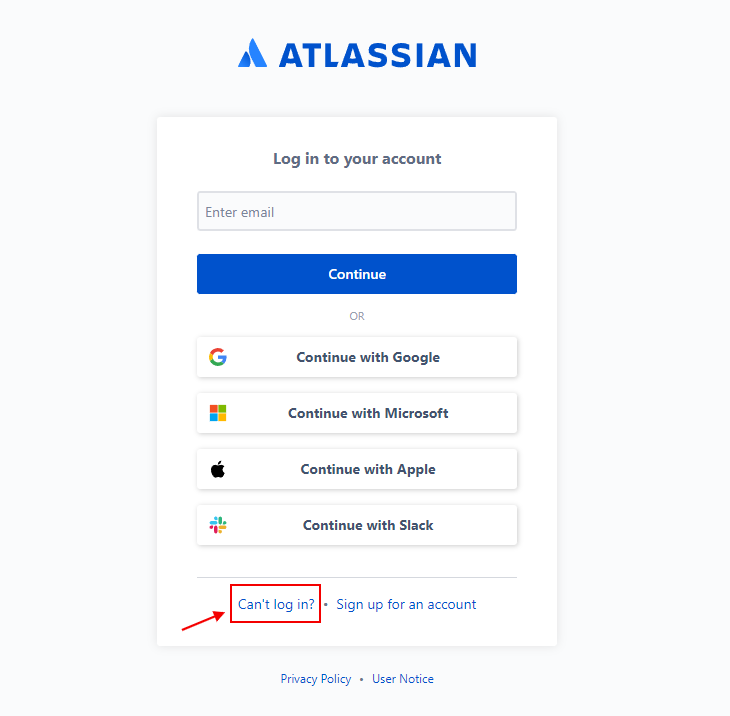 Atlassian Cant Log In