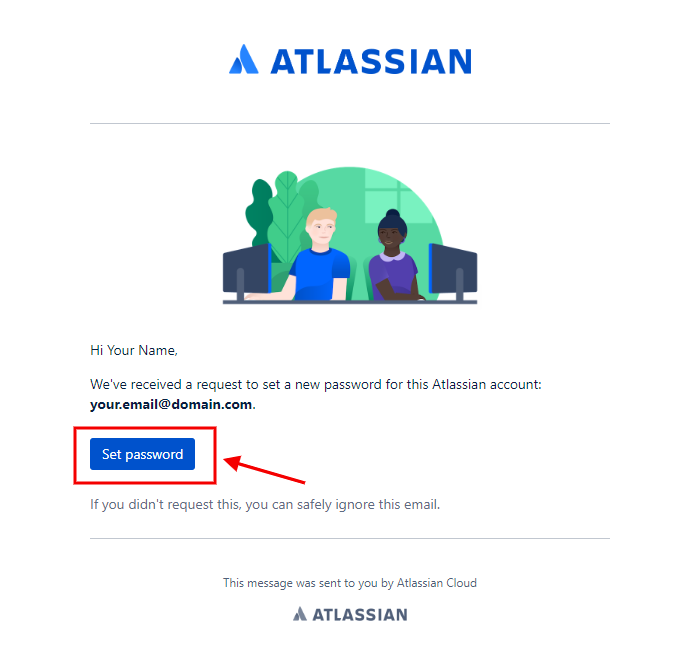 Atlassian Set Password