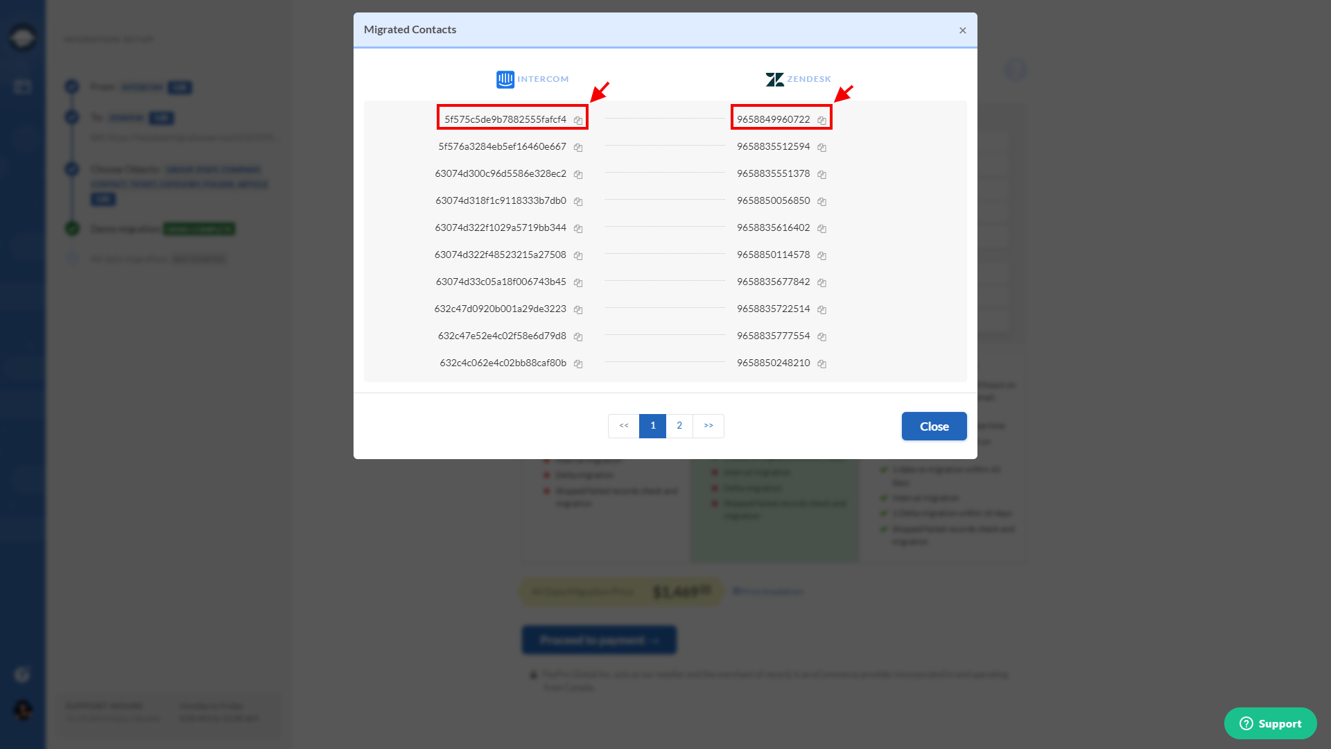 Zendesk Migrated Contacts