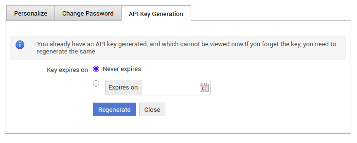 Generating API Key in ServiceDesk Plus