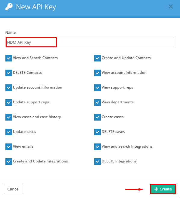 API Key in FuseDesk