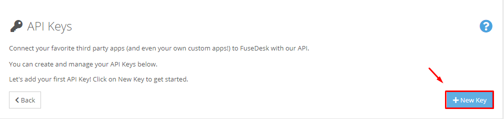 API Key in FuseDesk