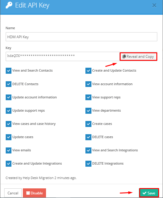 API Key in FuseDesk