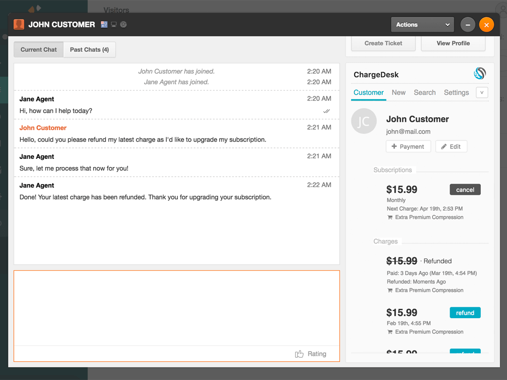 ChargeDesk for Zendesk Screenshot 3