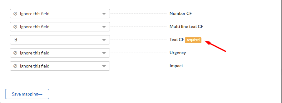 Help Desk migration field mapping