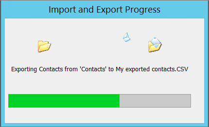 export progress