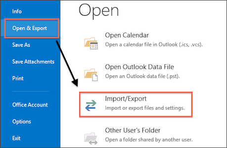 how to export contacts from outlook as a csv file