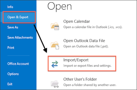 import contacts to outlook 2013