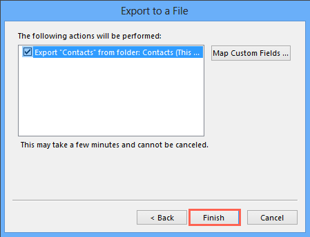 Outlook 2016 to CSV