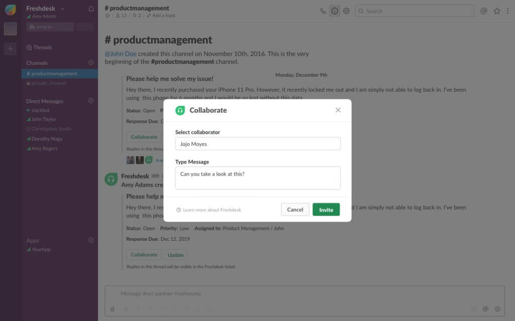 Collaborative Ticketing Freshdesk