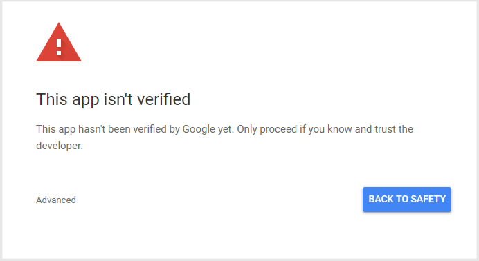 Why do I see "This app isn't verified" message? (+Video)