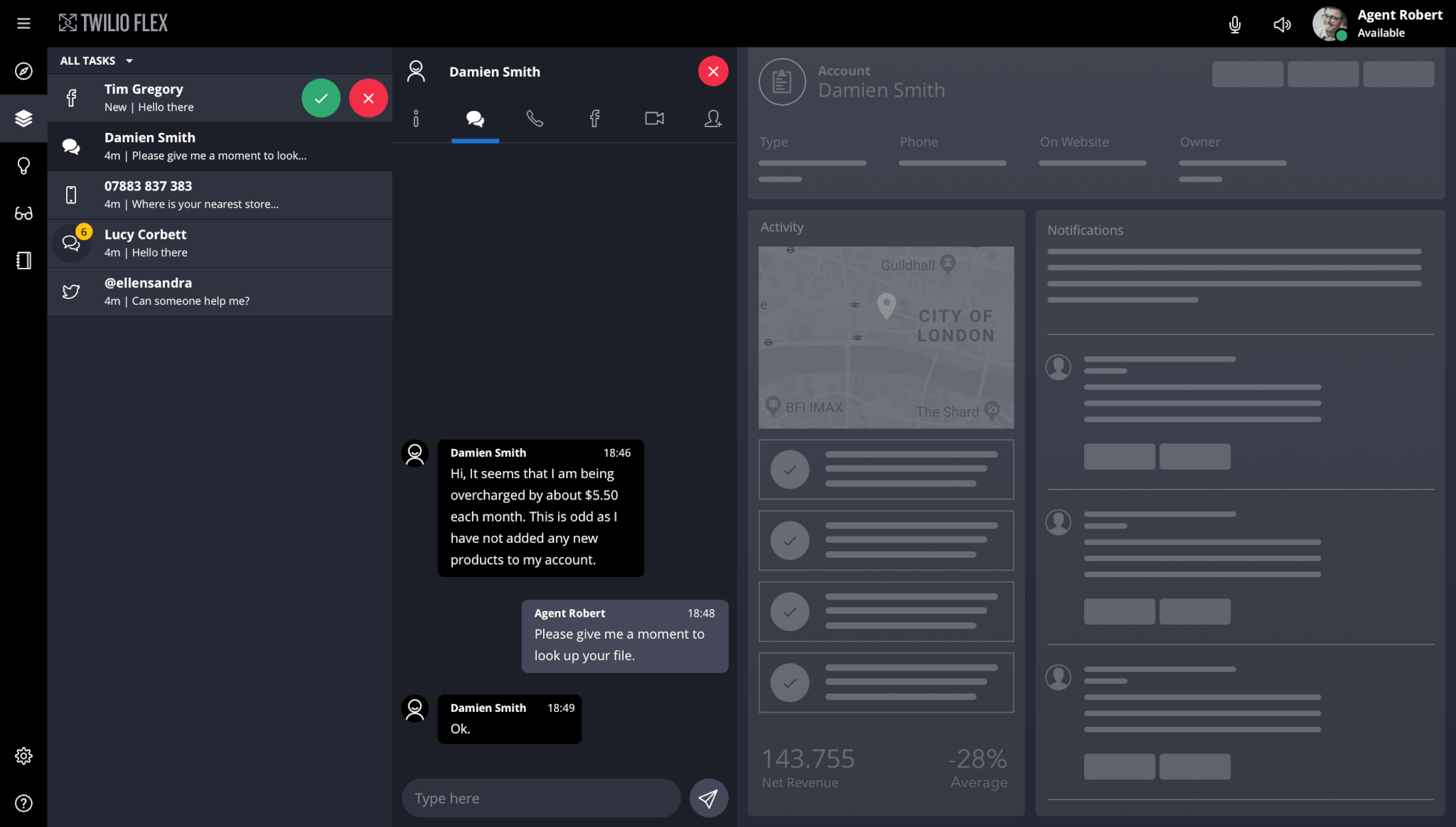 Twilio Flex Dashboard