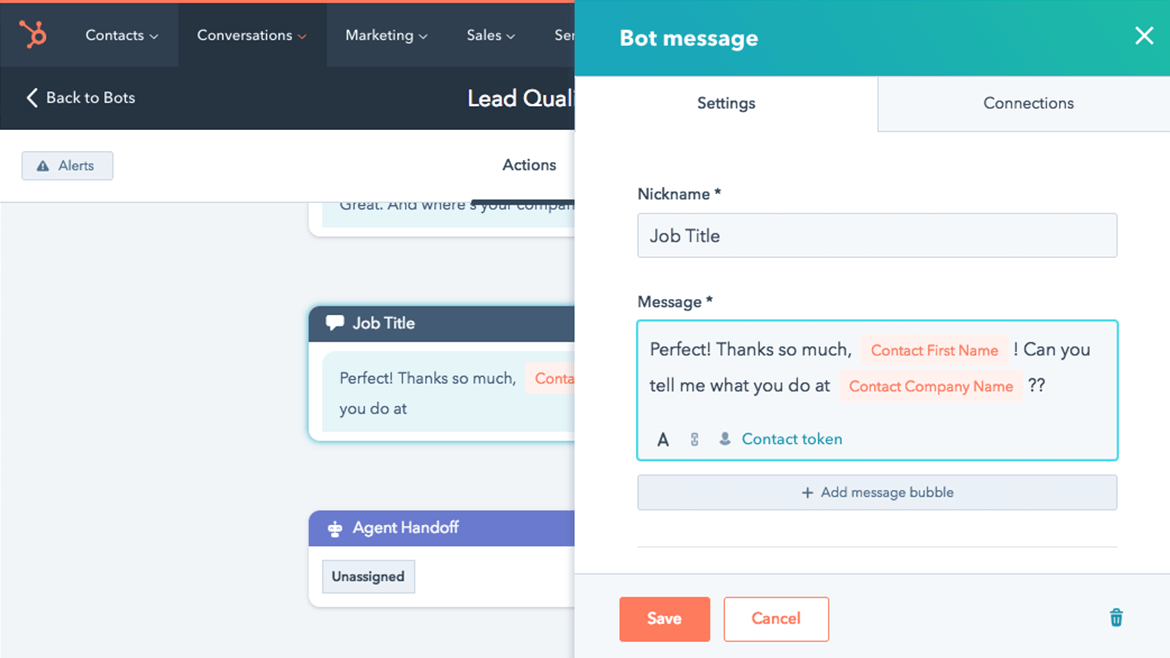 HubSpot Conversational Bot