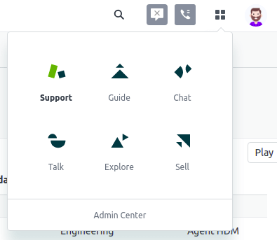 Zendesk Products Menu