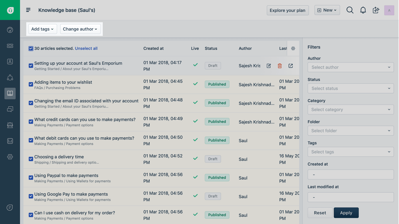 Freshdesk Knowledge Base