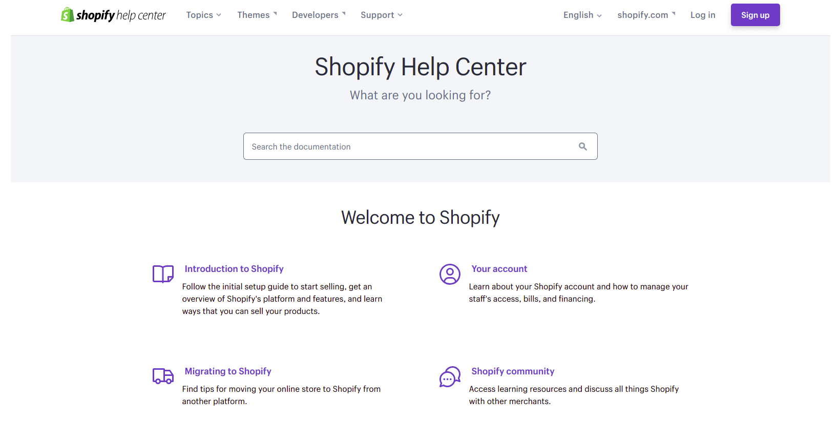 Shopify help center