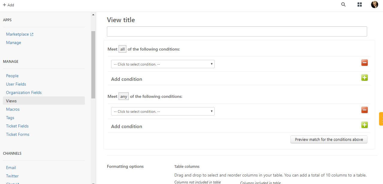 Zendesk ticket views