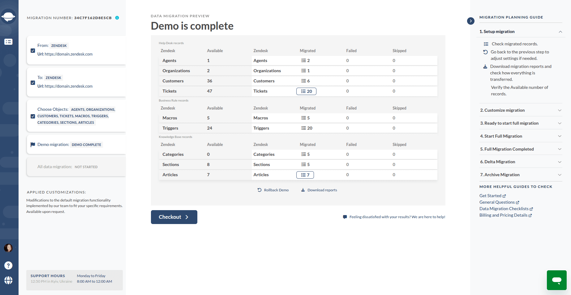 Demostración de fusión de cuentas Zendesk 