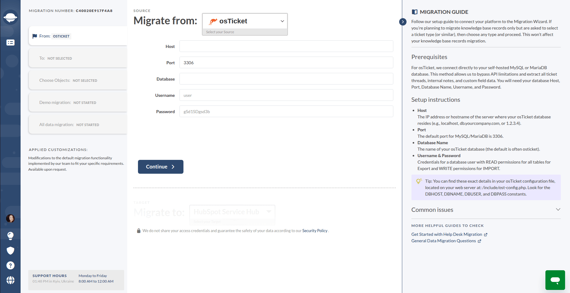 osTicket Migrationsassistent