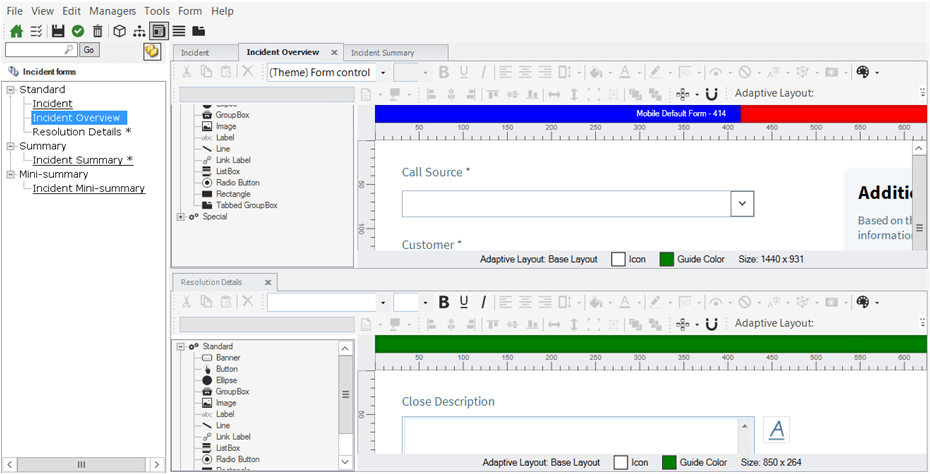 Ivanti form editing screenshot