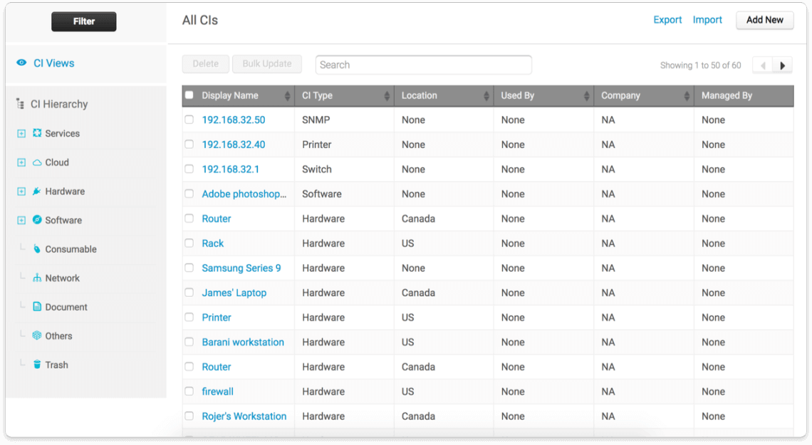 Freshservice inventory management