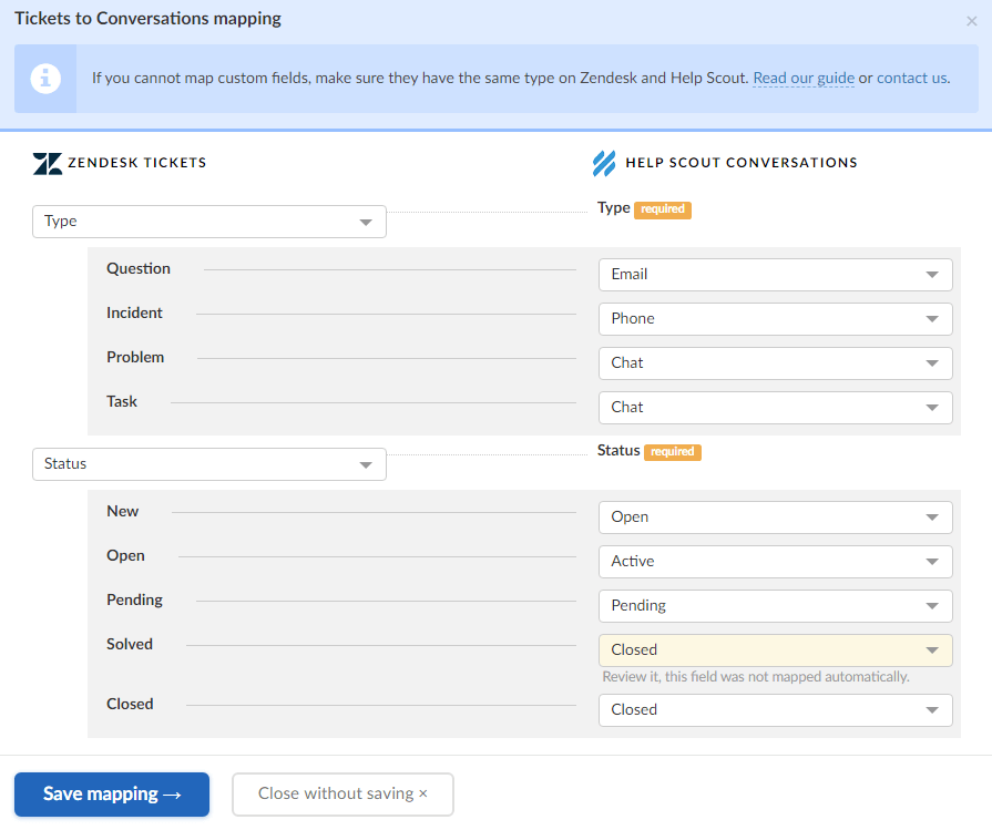 Help Scout Data Mapping