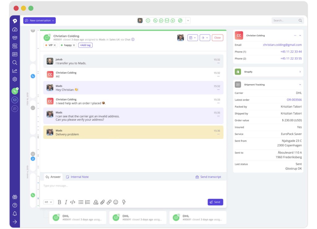 Dixa Interface