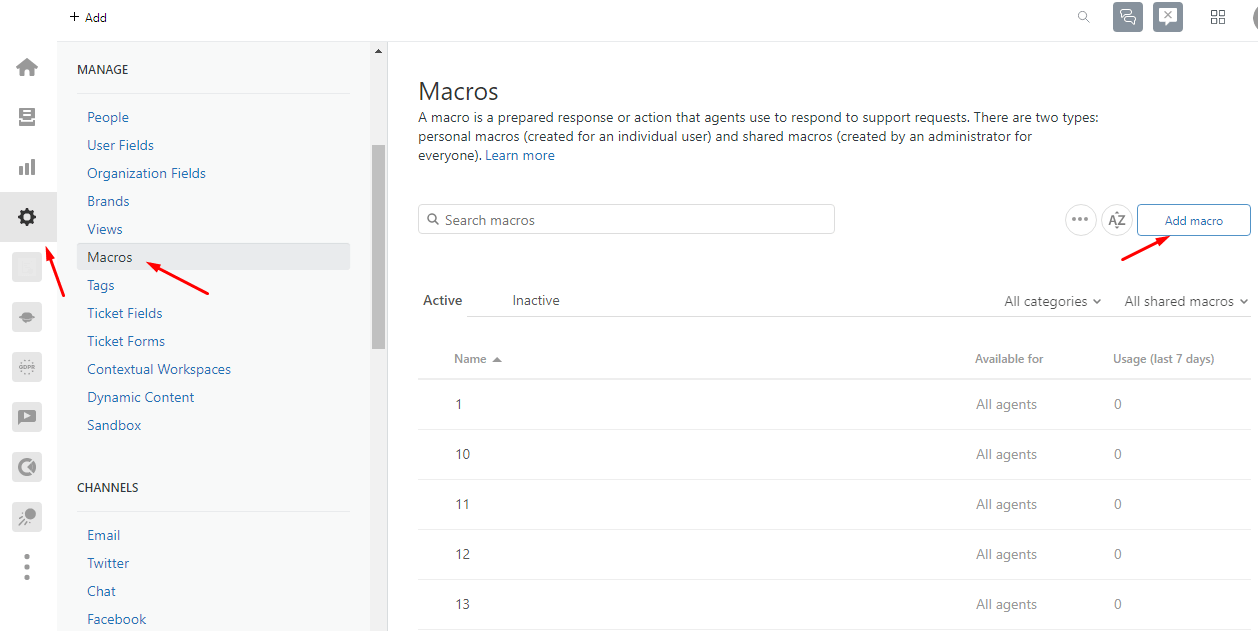 How to create macros in Zendesk
