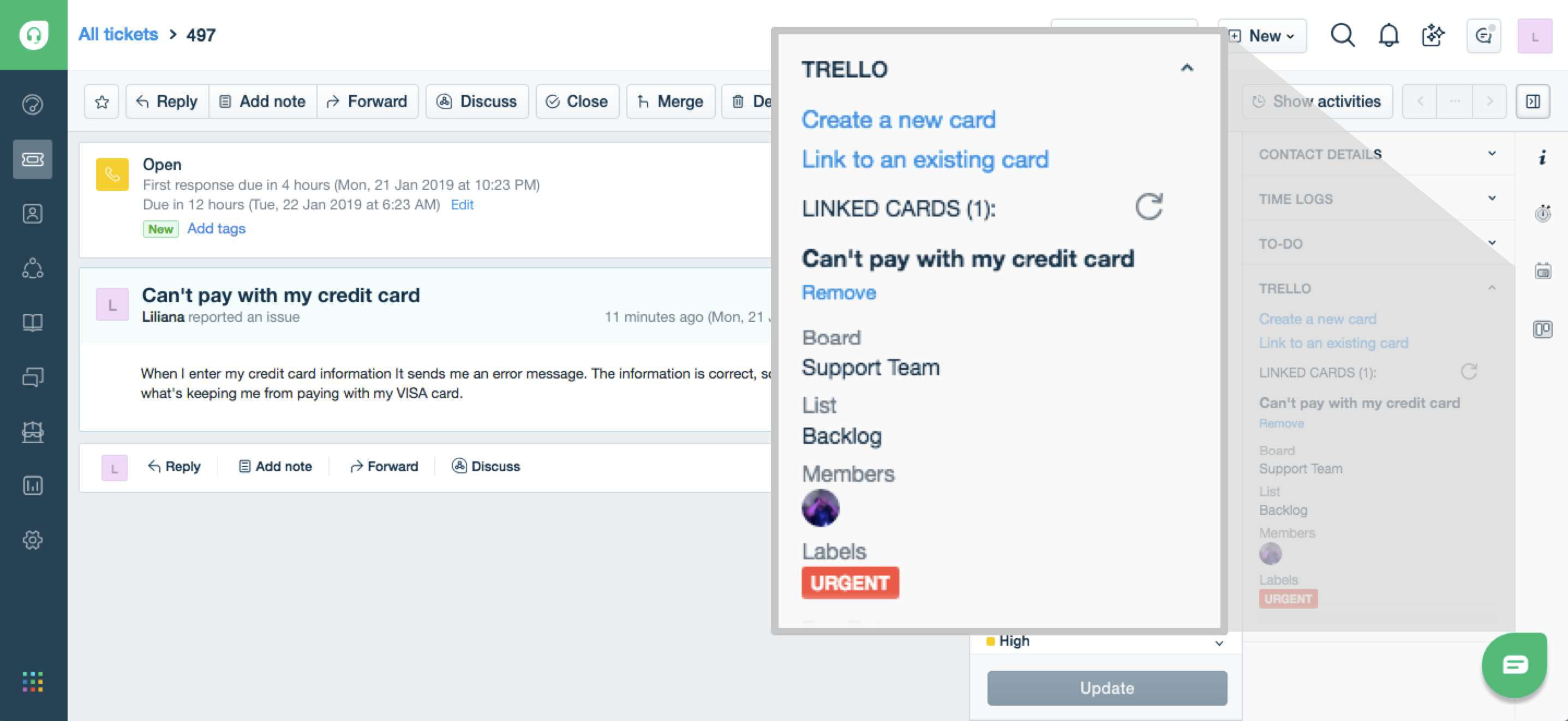 Aplicaciones de Trello Freshdesk