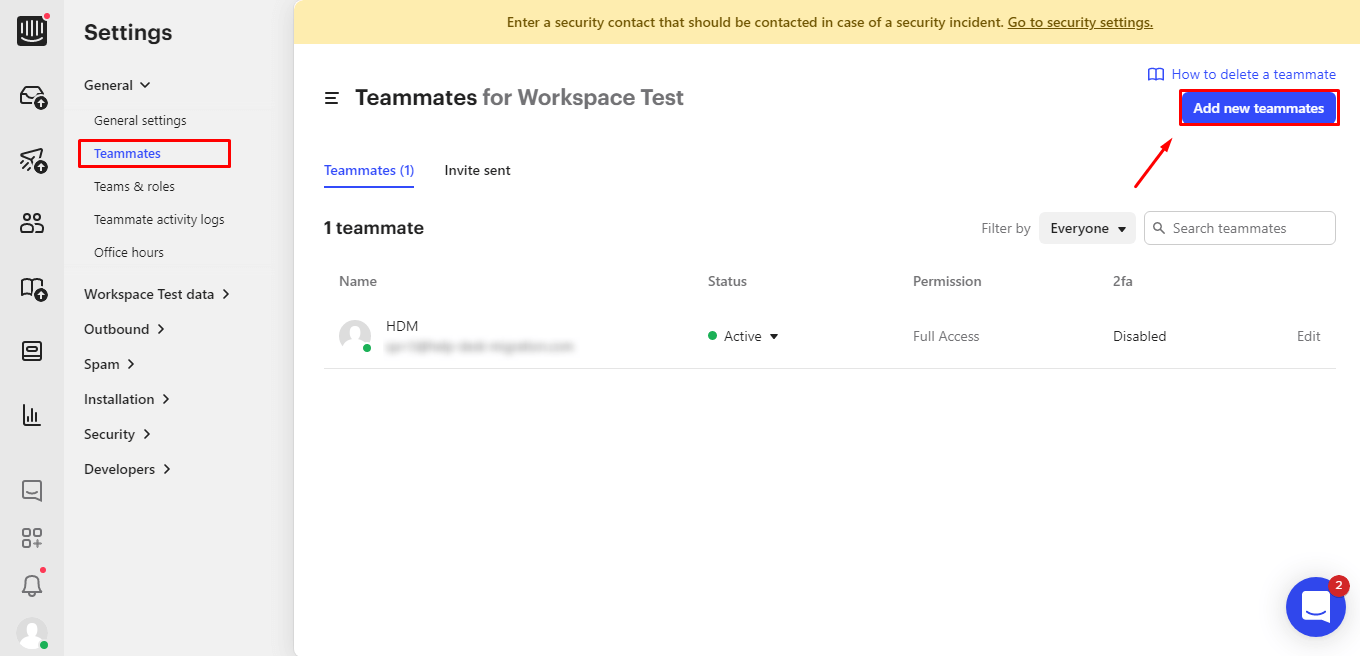 How to Add Teammates in Intercom