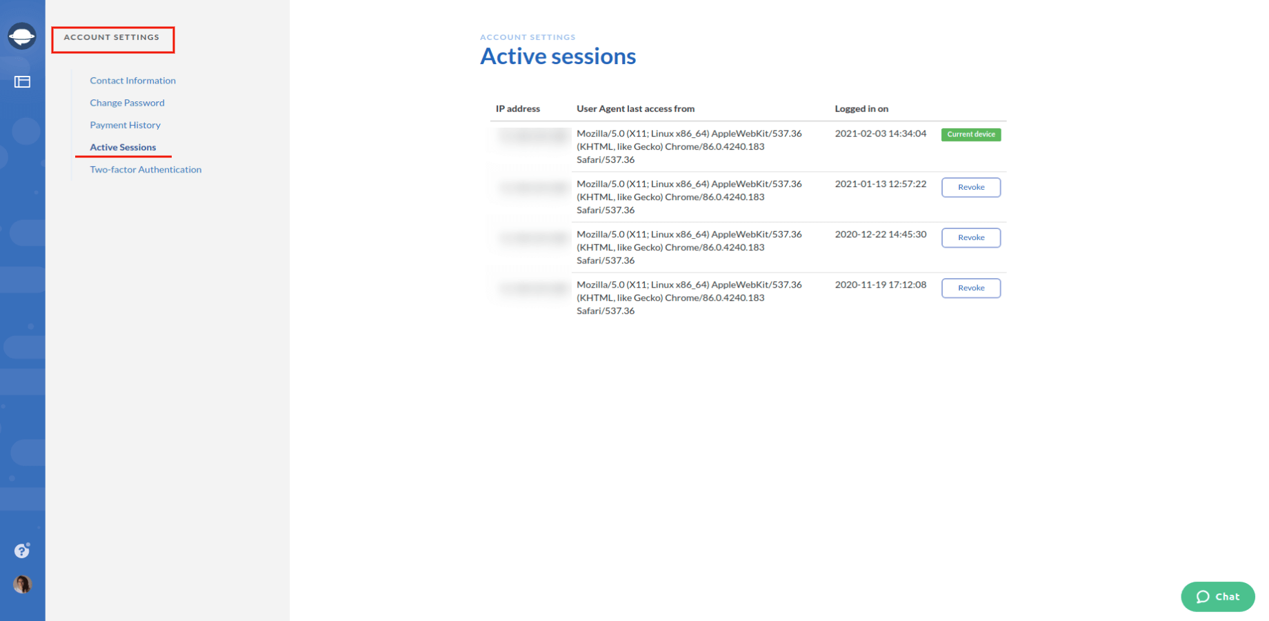 Migration Wizard's Active Sessions
