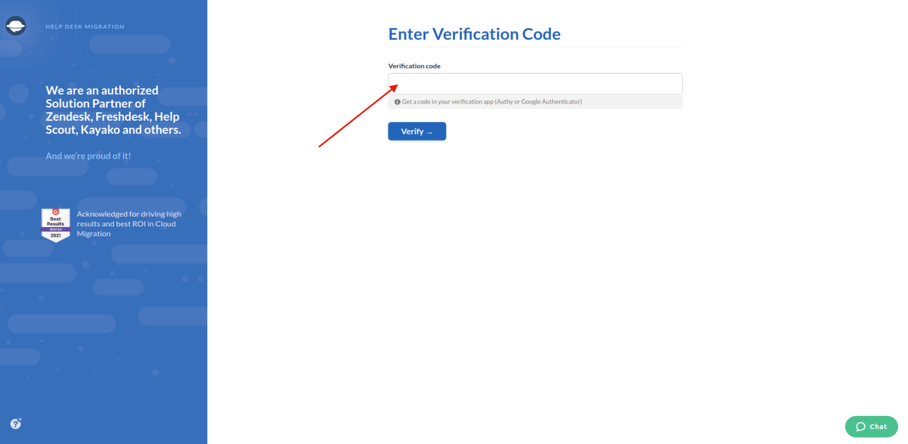 Adding Verification Code in Migration Wizard
