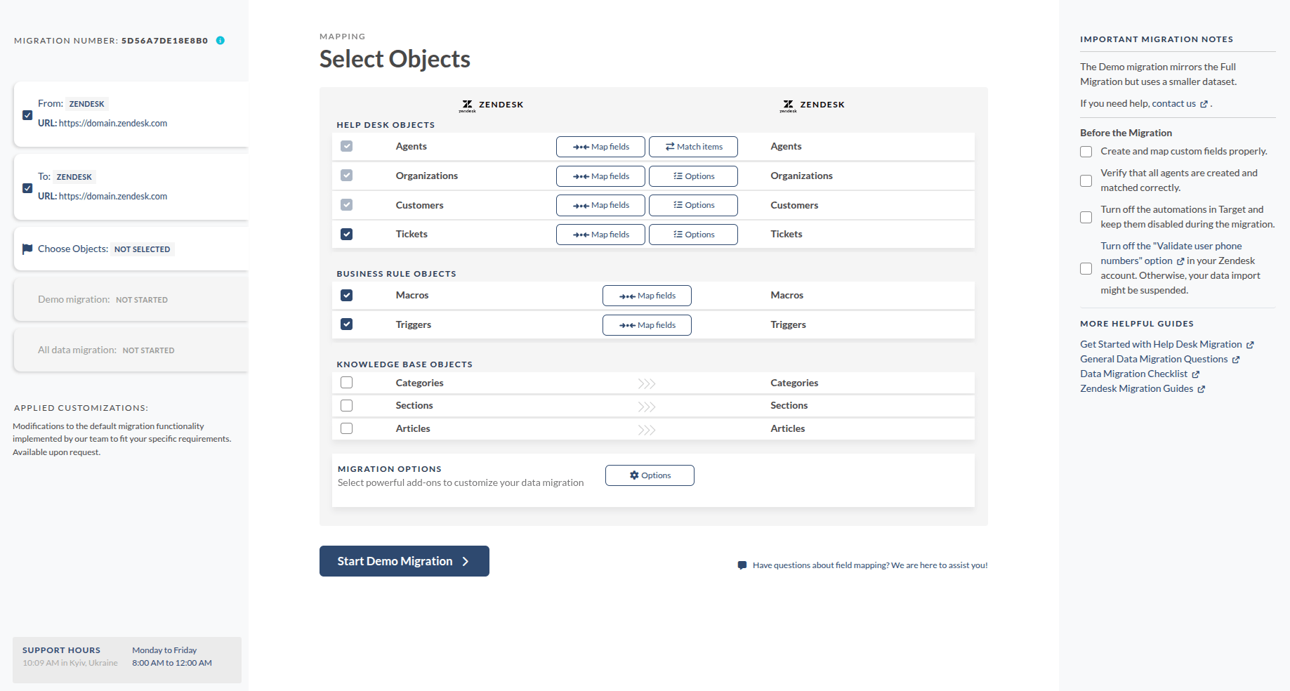 Help Desk Migration Wizard - Business Rule Objects Help Desk Migration Wizard - Business Rule Objects to choose on the Migration Wizard