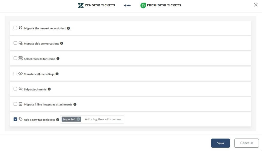 Tags zu Tickets hinzufügen