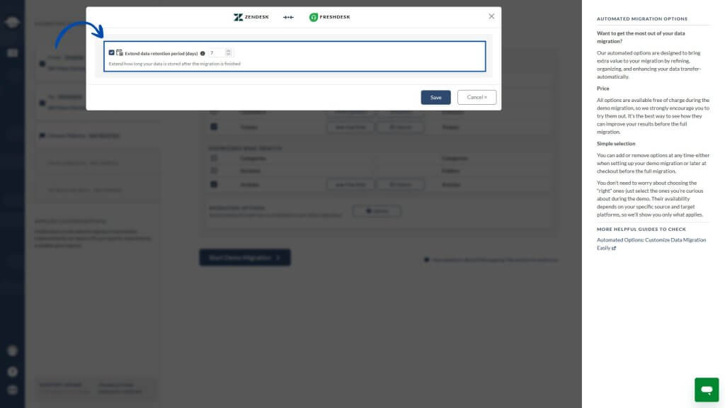 Extend Data Retention Period