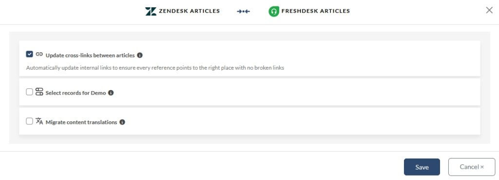 Cross-Links zwischen Artikeln aktualisieren