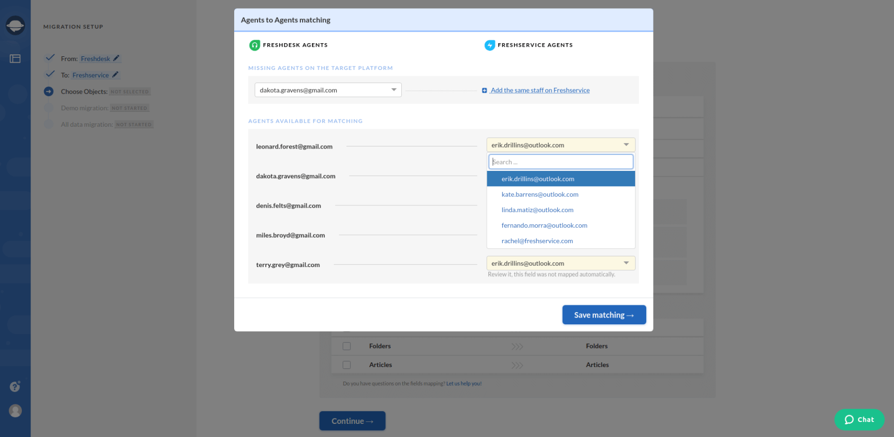 Agent to Agent mapping with Add new staff option | Help Desk Migration