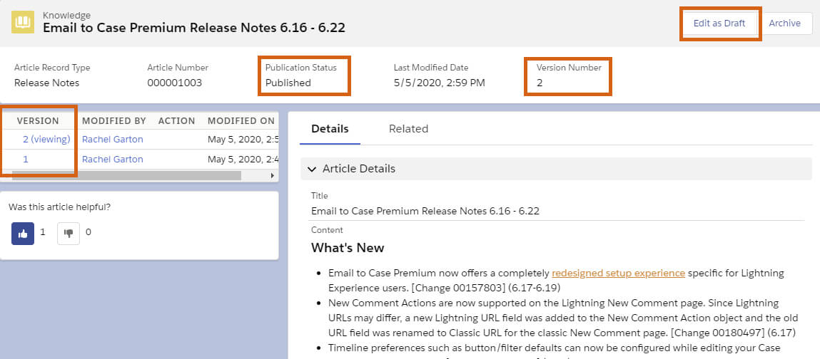 Base de connaissances Salesforce