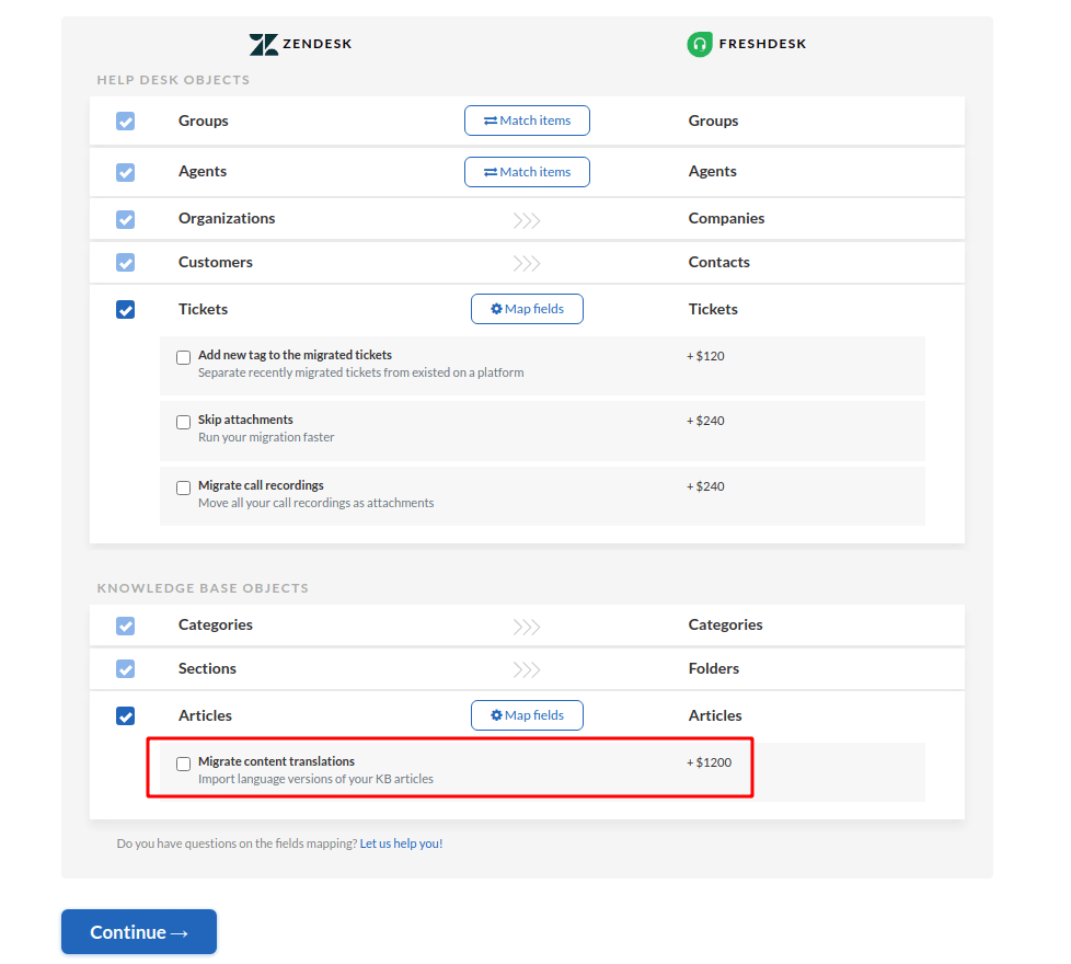 Migrate Content Translations Freshdesk Zendesk