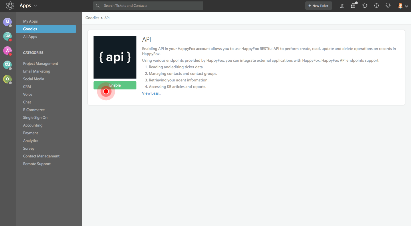 Create Auth code for HappyFox API
