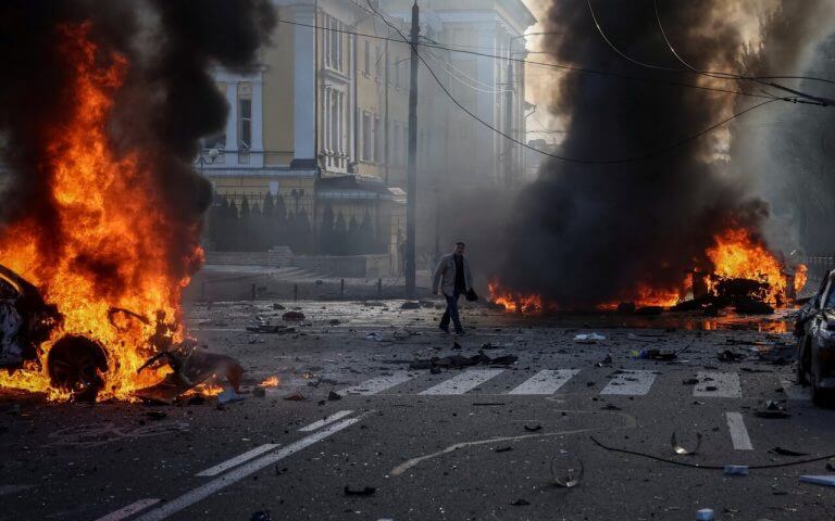 Kyiv after missiles strike
