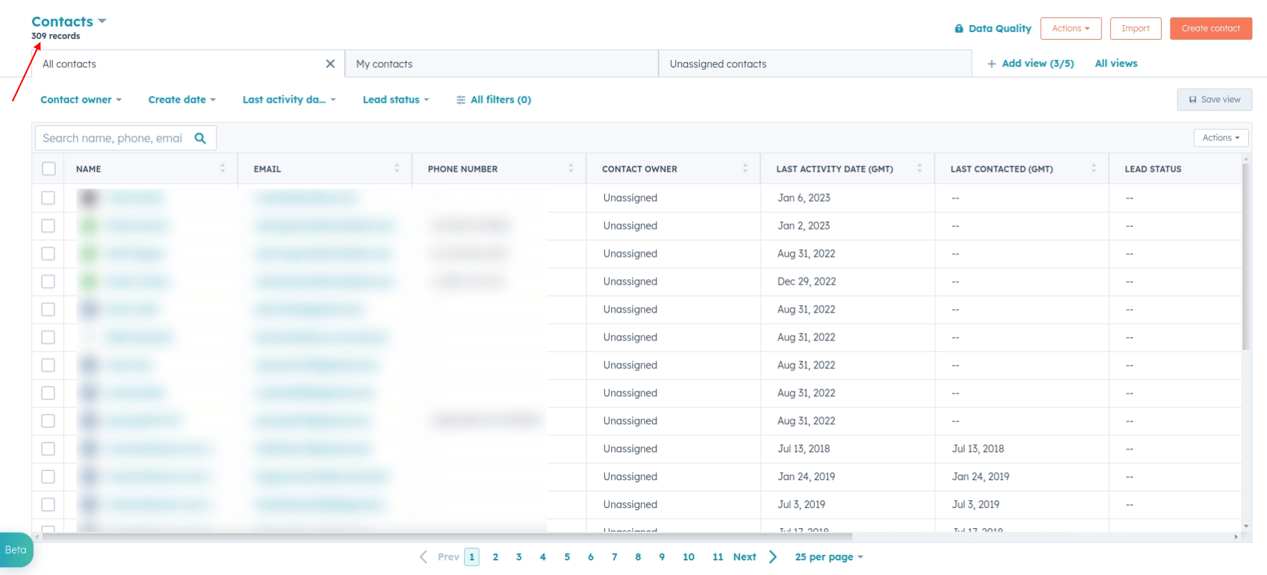 Filter Contacts in HubSpot