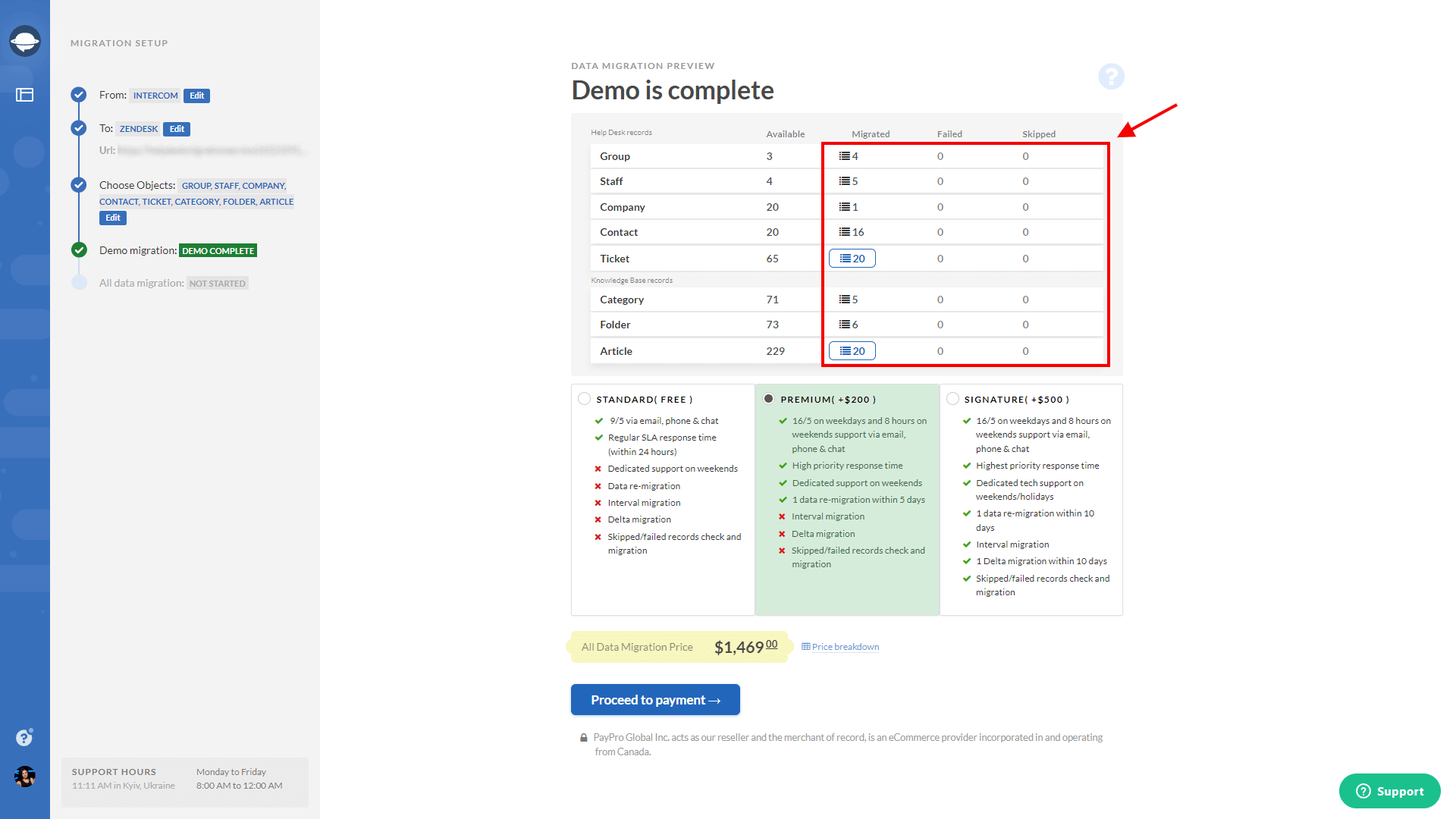 Check Demo Results