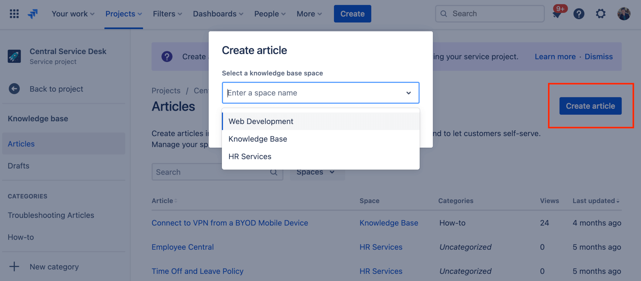 Jira Wissensdatenbank