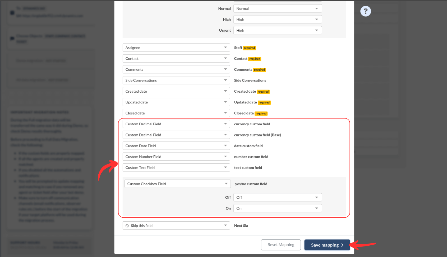 Dynamics 365 Datenmigration - Benutzerdefinierte Felder für Tickets | Help Desk Migration Blog