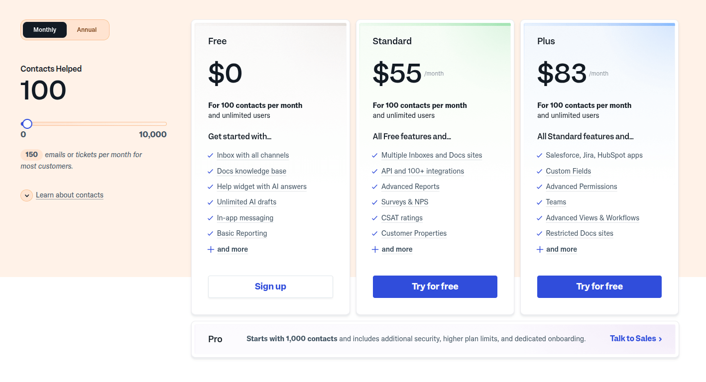 Help Scout Pricing