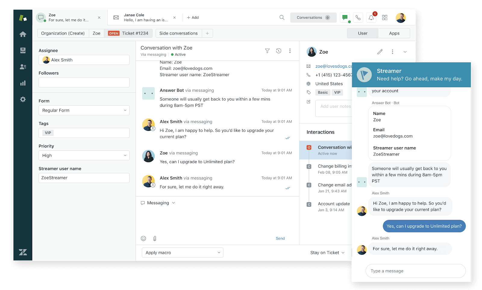 Messaging in Zendesk